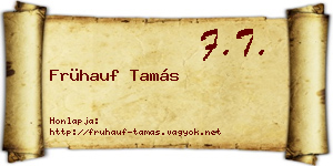 Frühauf Tamás névjegykártya